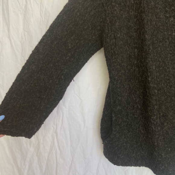 J Jill Pure Jill Charcoal Gray Bouclé Wool Blend Topper Jacket Size Large - Picture 5 of 10